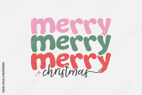 Christmas Typography SVG T shirt design