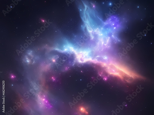Illustration milky way  nebula  stars  planets  and galaxies in space  universe for abstract cosmos background  wallpapers