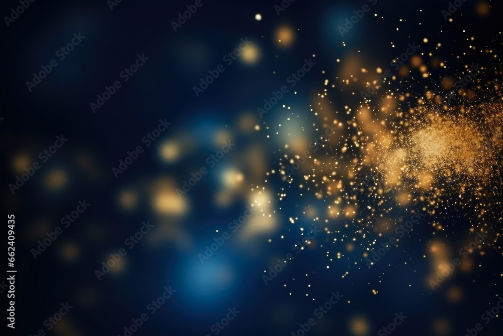 Abstract christmas background with Dark blue and gold stars Abstract christmas background with Dark blue and gold stars