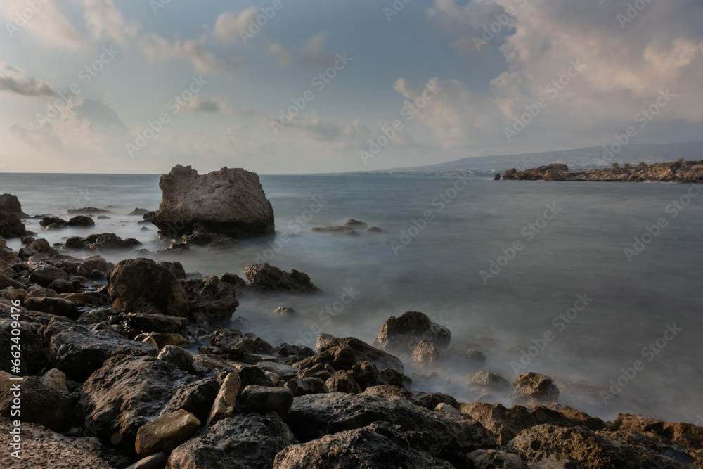 Rocky beach in Paphos Cyprus. Rocky beach in Paphos Cyprus.