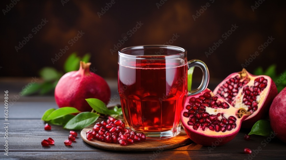 pomegranat tea with copy space pomegranat tea with copy space