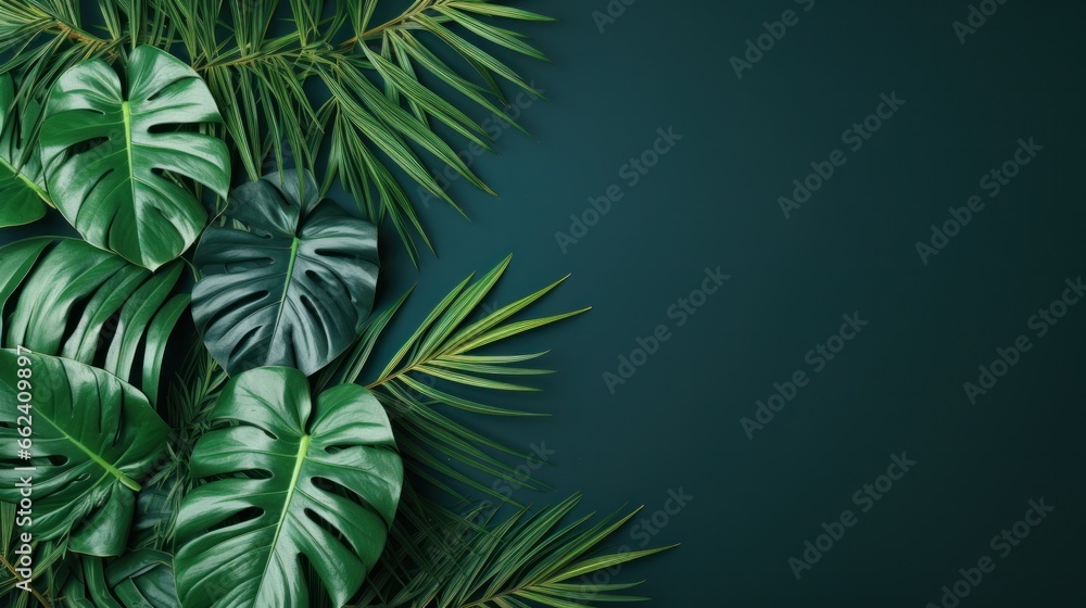 tropical leaves with copy space tropical leaves with copy space