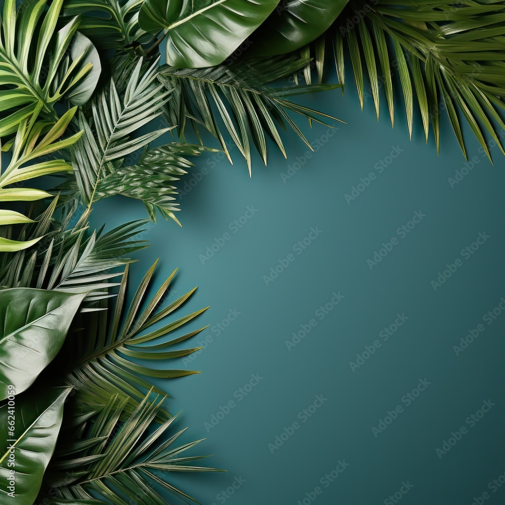 tropical leaves with copy space tropical leaves with copy space