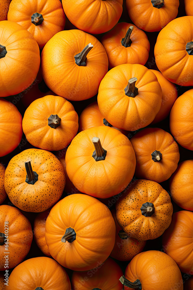 pumpkins on a market, top view pumpkins on a market, top view