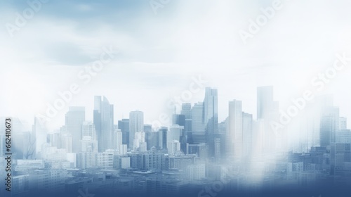 Blurred defocused urban background. City view landscape. AI generative
