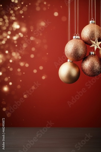 christmas decor with copy space