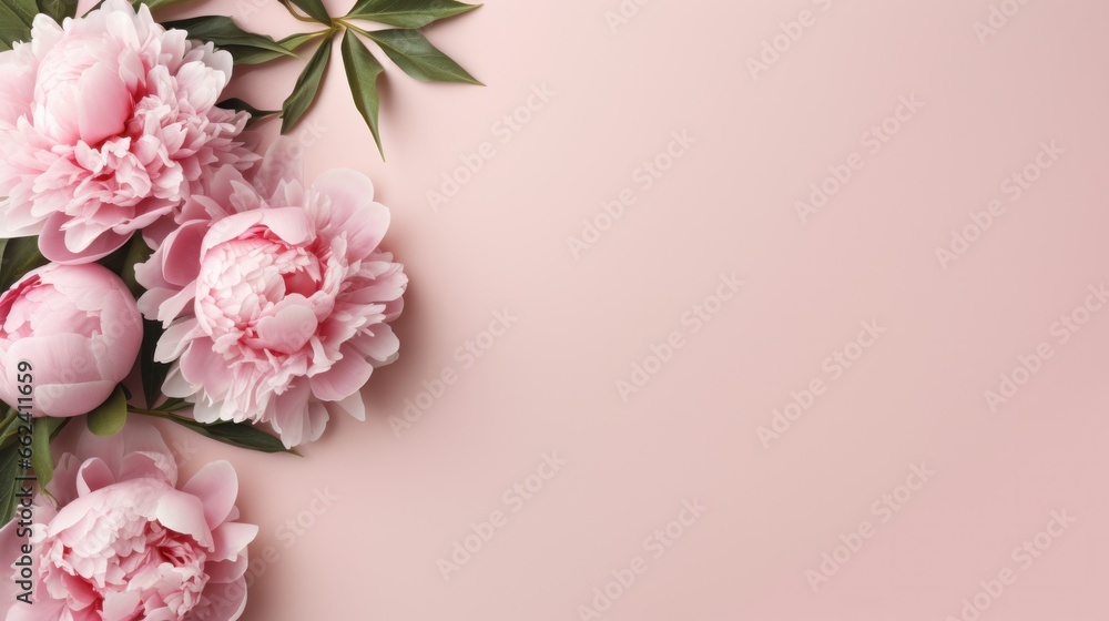 peony flowers with copy space peony flowers with copy space