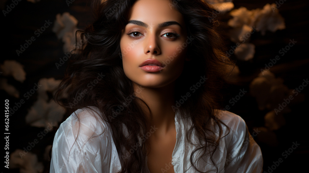 indian girl with beautiful face and makeup