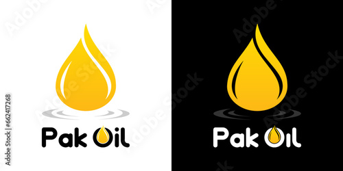 Gas flame logo design template
