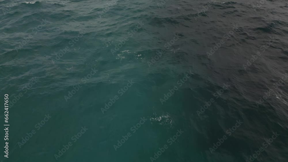 Aerial view, flight over the open sea. Horizon. Rough sea. Intro. Slow motion 4K Aerial view, flight over the open sea. Horizon. Rough sea. Intro. Slow motion 4K
