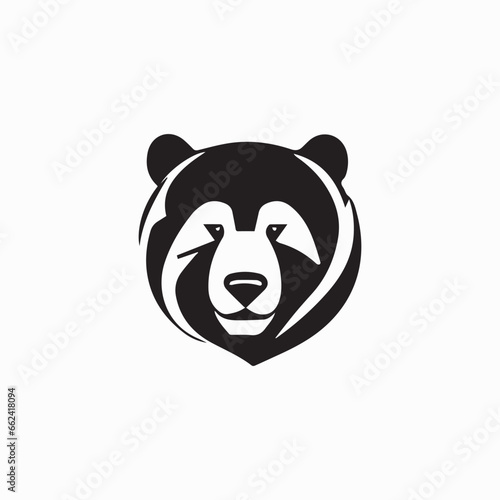 Head of Bear symbol illustration vector