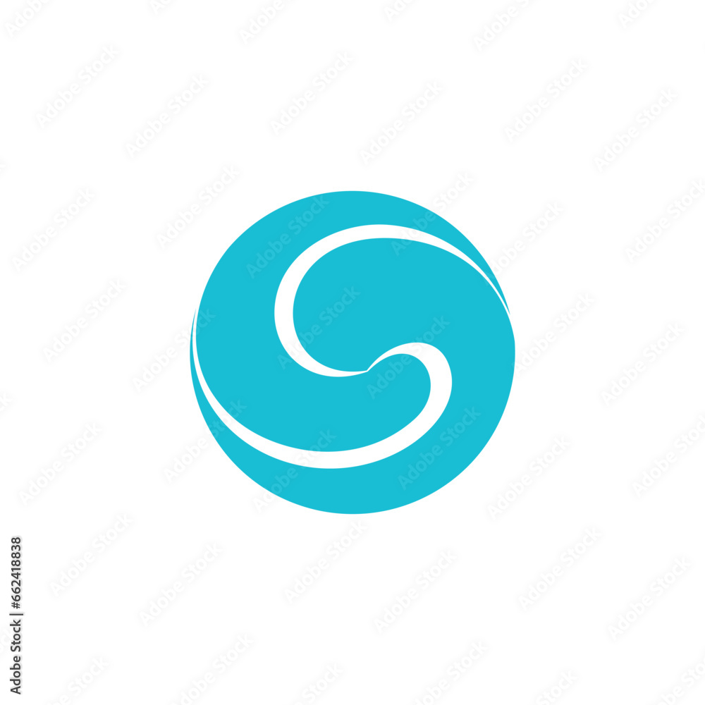 Abstract circle innovative water drops swirl design logo design vector editable Abstract circle innovative water drops swirl design logo design vector editable