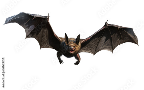 Realistic Closeup of a Bat in High Gear on a Clear Surface or PNG Transparent Background.