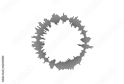 sound waveform pattern for radio podcasts, music player, video editor, voise message in social media chats, voice assistant, recorder. vector illustration