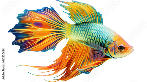 siamese fighting fish on a transparent background