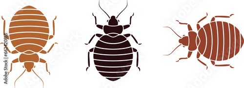 Bedbug logo. Isolated bedbug on white background
