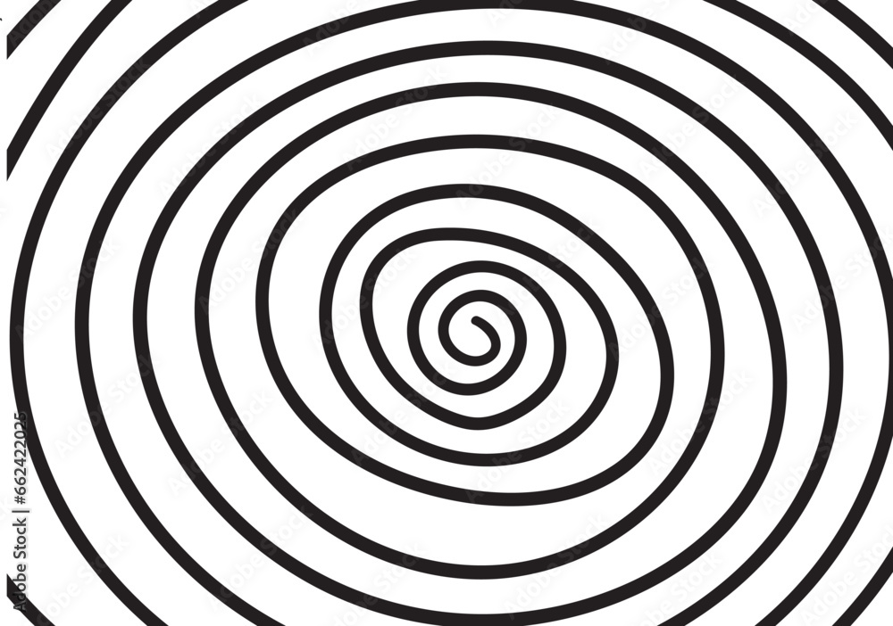 hand drawn spiral shape on white background. doodle spiral