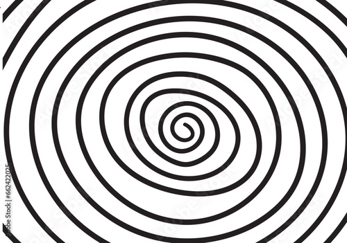 hand drawn spiral shape on white background. doodle spiral