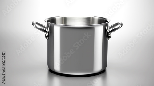 Elevate your culinary skills with a shiny stainless steel cooking pot on a stove—an essential piece of kitchen equipment for versatile food preparation and cooking excellence.