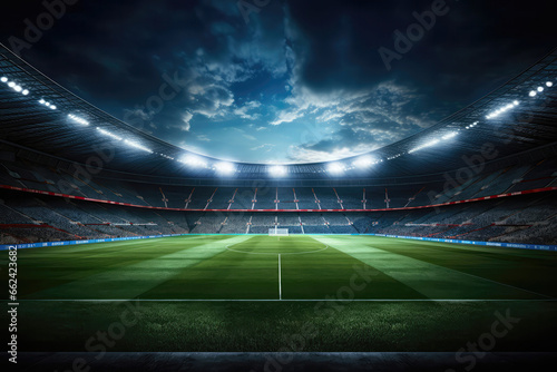 Soccer Stadium In Sports Background © Anastasiia