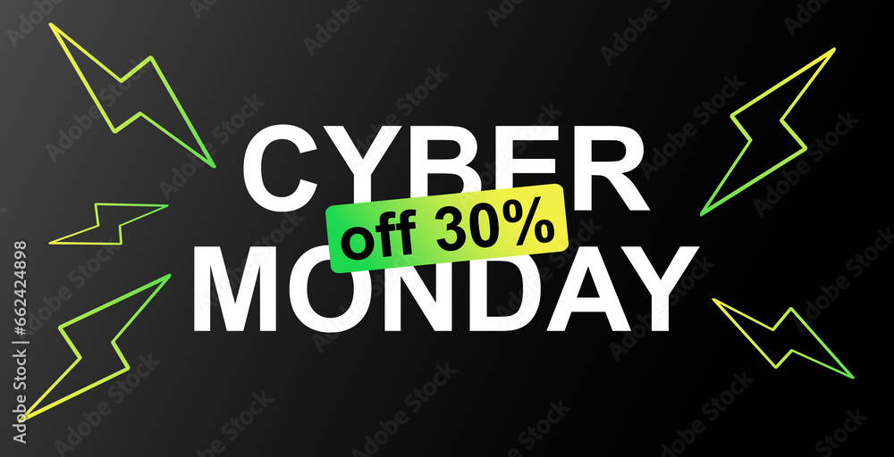 Sticker style text Cyber Monday Sale with abstract elements on blue ray background. Advertising poster or template design. Sticker style text Cyber Monday Sale with abstract elements on blue ray background. Advertising poster or template design.