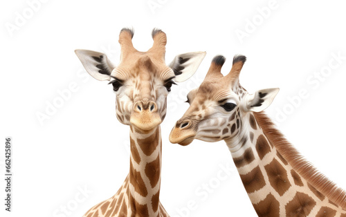 Giraffe In Wild Love on a Clear Surface or PNG Transparent Background.