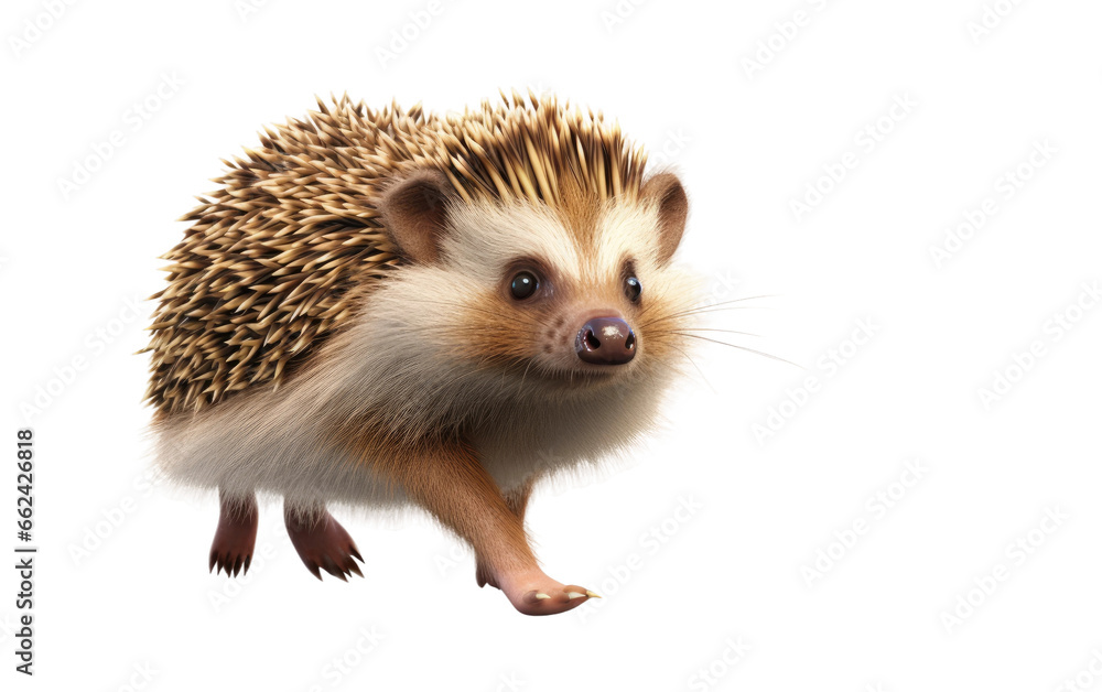 Hedgehog Running From Hunter on a Clear Surface or PNG Transparent Background. Hedgehog Running From Hunter on a Clear Surface or PNG Transparent Background.