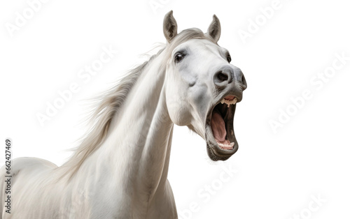 Horse Nature's Roaring To The Bad Community on a Clear Surface or PNG Transparent Background. © Usama