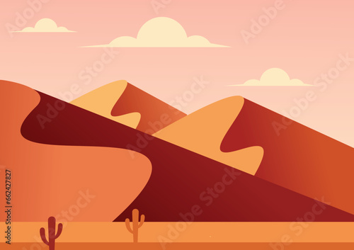 illustration of a landscape desert