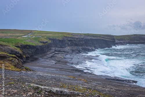 Ireland, Kilkee - September 29 2023 "Wild Atlantic Way scenic road - Kilkee Cliffs"