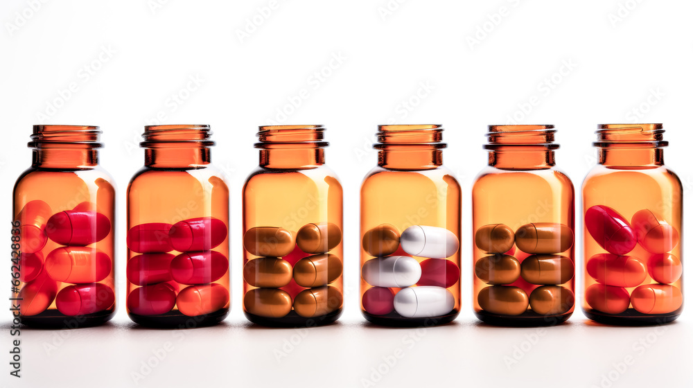 An image of orange prescription bottles filled with various medications sits on a counter. The bottles are labeled with small white labels. An image of orange prescription bottles filled with various medications sits on a counter. The bottles are labeled with small white labels.