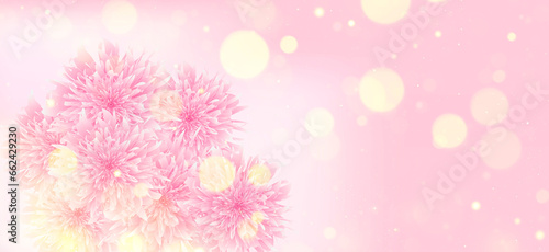 Bouquet of pink chrysanthemums stock illustration
