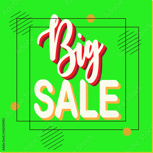 Big Sale special offer price sign advertising vector image green