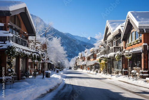 Winter Wonderland, Aspen, Colorado - Discover the Magic of Snow-Covered Streets, Charming Resorts, and Shopping Delights photo