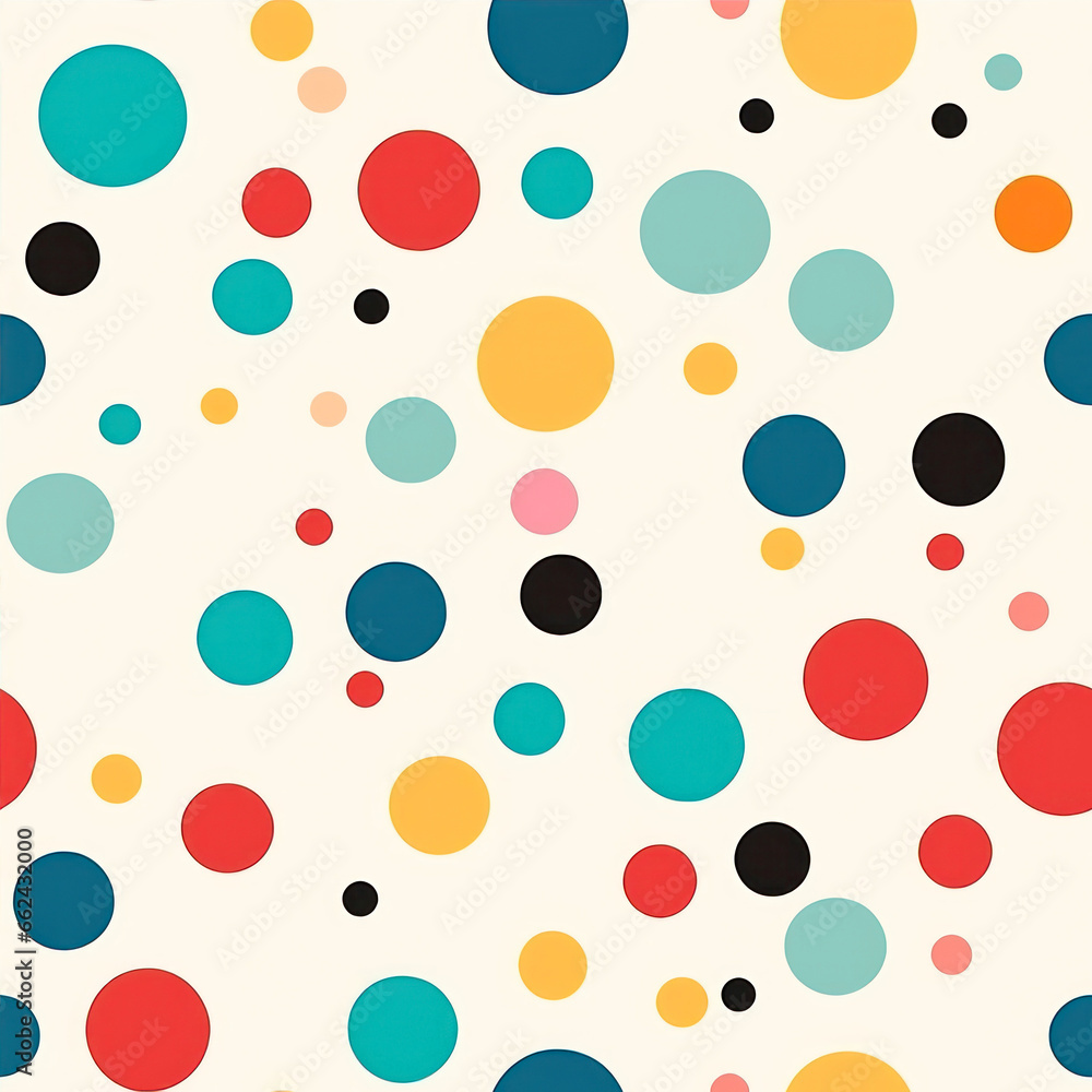 Seamless pattern with colorful polka dots. Seamless pattern with colorful polka dots.