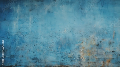 Closeup of blue grunge wall