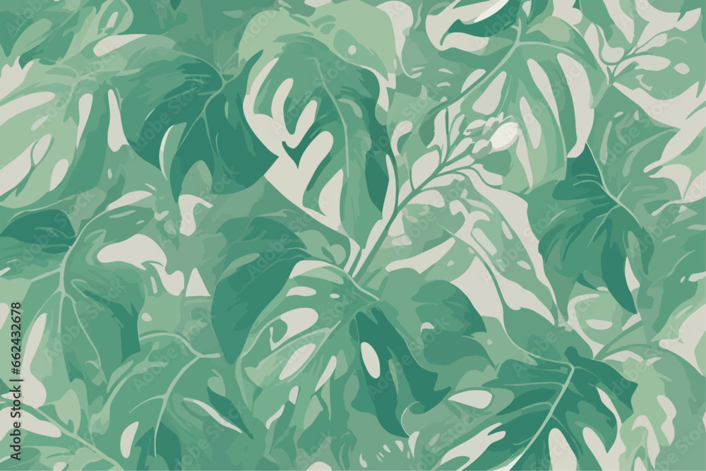 Exotic Elegance, Monstera Leaf Seamless Patterns for a Tropical Paradise