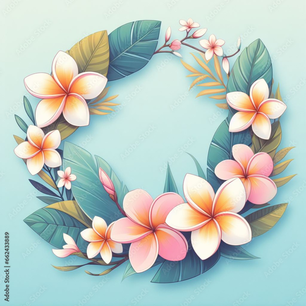 plumeria frangipani flowers wreath plumeria frangipani flowers wreath
