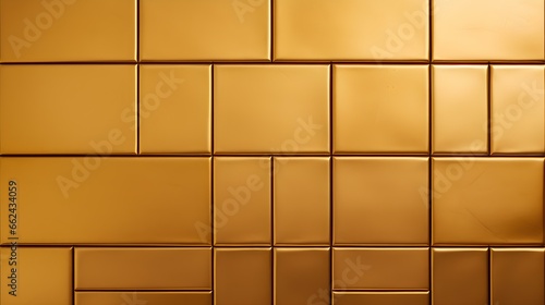 Pattern of Ceramic Tiles in gold Colors. Top View