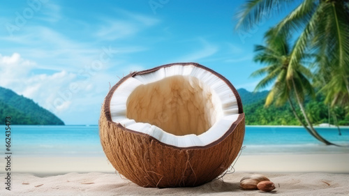 Wallpaper Mural Sunny Thai Beach with Coconut and Islands Torontodigital.ca