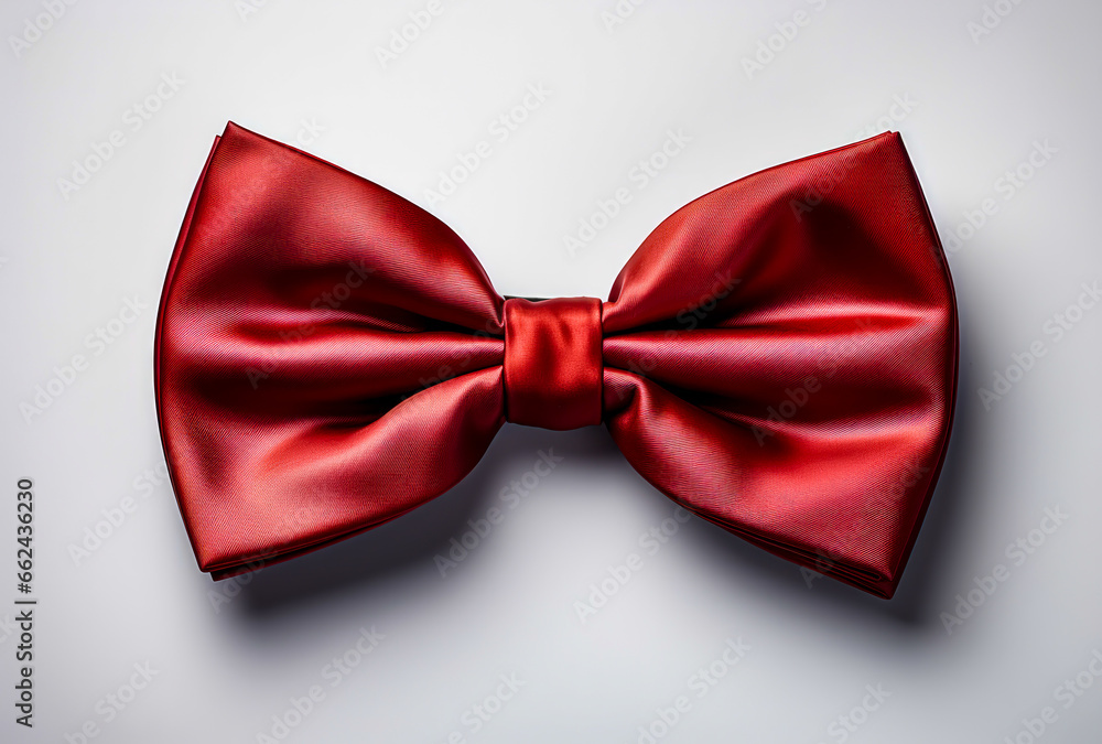 red bow tie, on white background, elegant, christmas, festive,