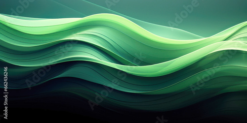 Abstract organic green lines as wallpaper background illustration.