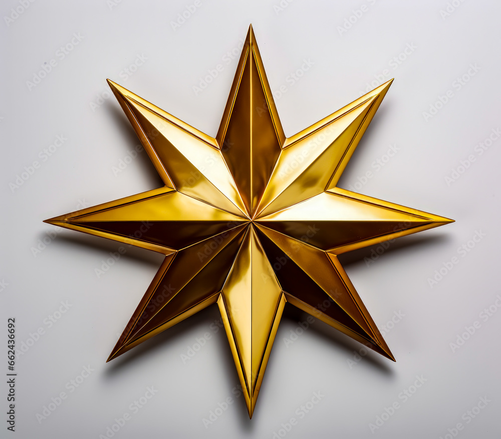 Obraz premium a golden star design on a white fondo, christmas, winter, decoration