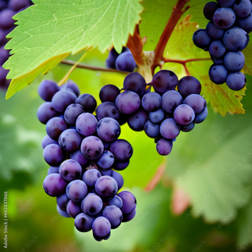 grapes on vine, Generative AI