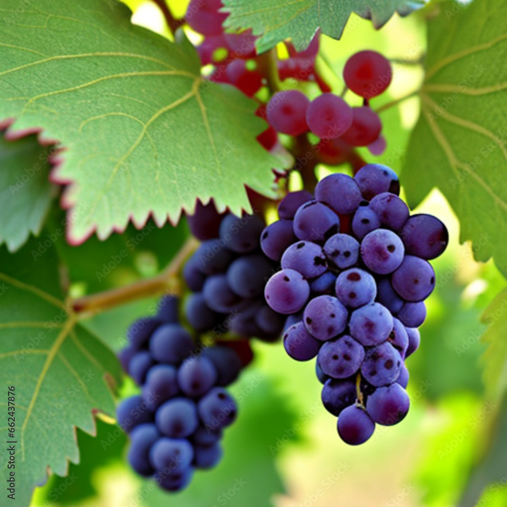 grapes on vine, Generative AI