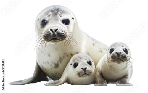 Seal Running Wild with Love on a Clear Surface or PNG Transparent Background.