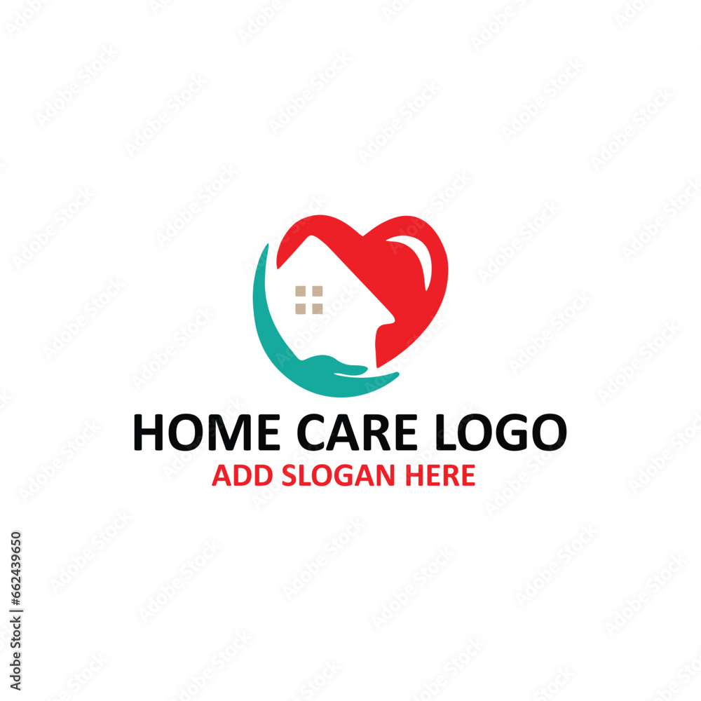 home care logo design vector format
