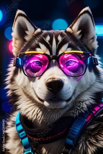 dog in glasses generative ai  © Ebad