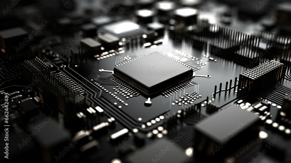 A close up view of a computer chip A close up view of a computer chip