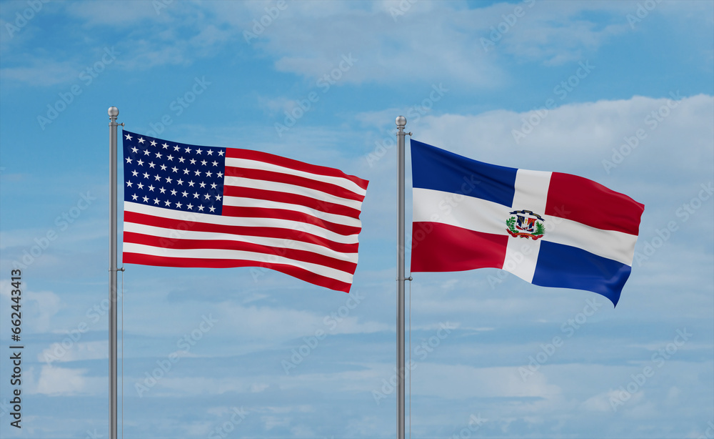 Belgium and USA flags, country relationship concept